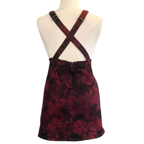 Hot Topic Black & Red Tie Dye Denim Skirtall Size 3X - Picture 4 of 6
